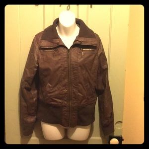 Faux leather Bomber jacket